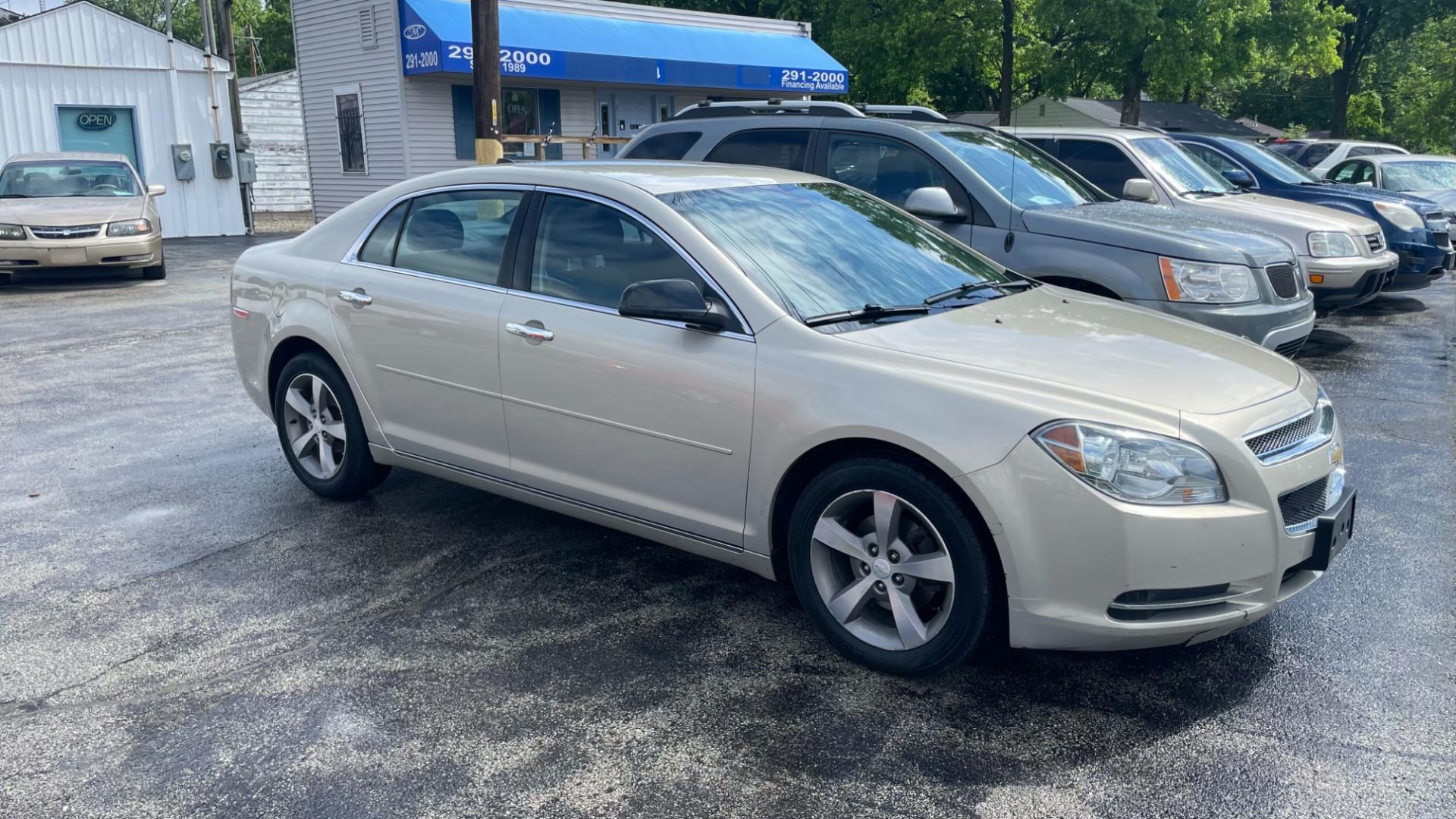 2012 Gold /GRAY Chevrolet Malibu 1LT (1G1ZC5E0XCF) with an 2.4L L4 DOHC 16V engine, 6-Speed Automatic transmission, located at 2710A Westlane Rd., Indianapolis, IN, 46268, (317) 291-2000, 39.885670, -86.208160 - Photo#1